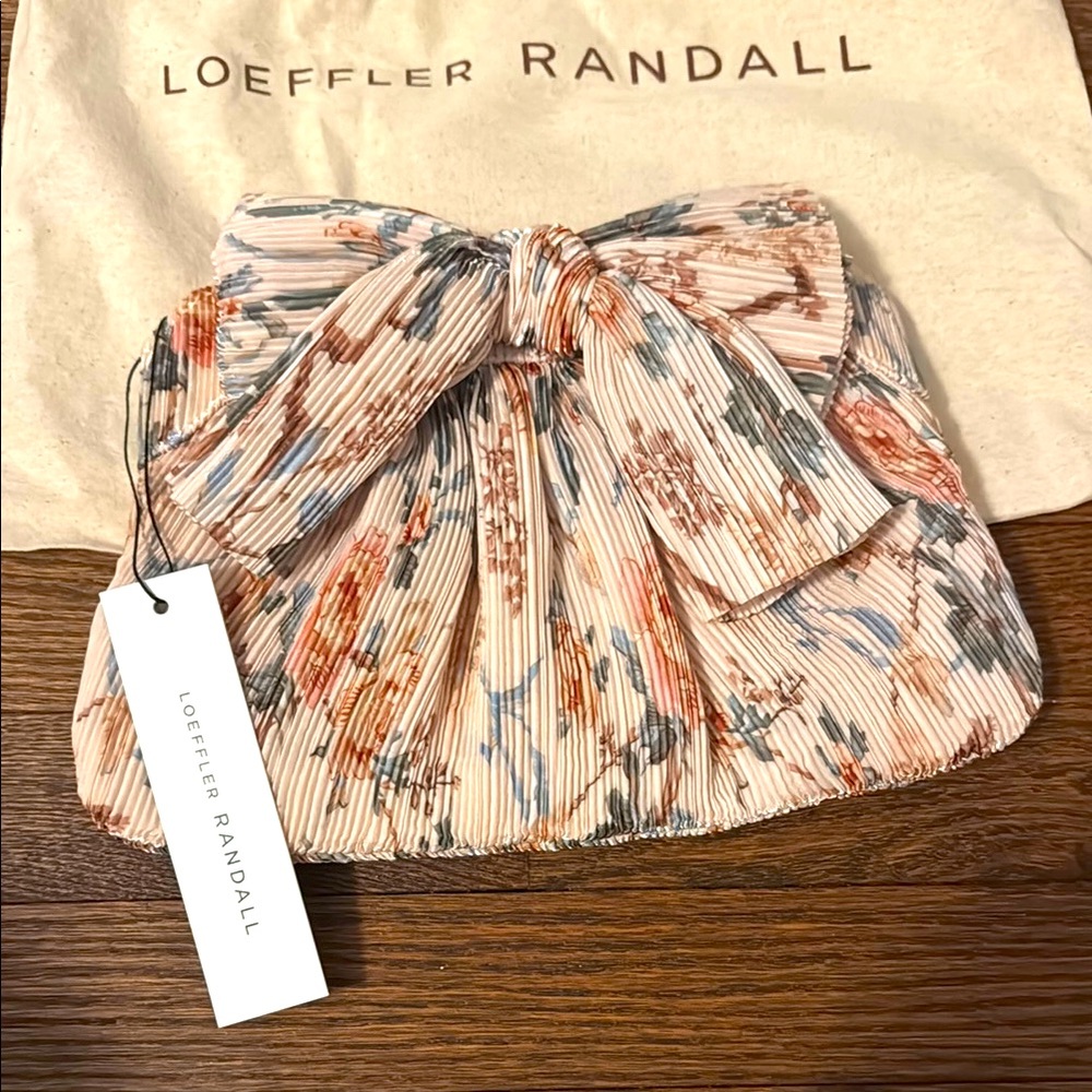 Loeffler Randall Rayne Pleated Frame Clutch with Bow